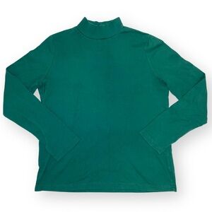 Green Long Sleeve Mock Neck Top